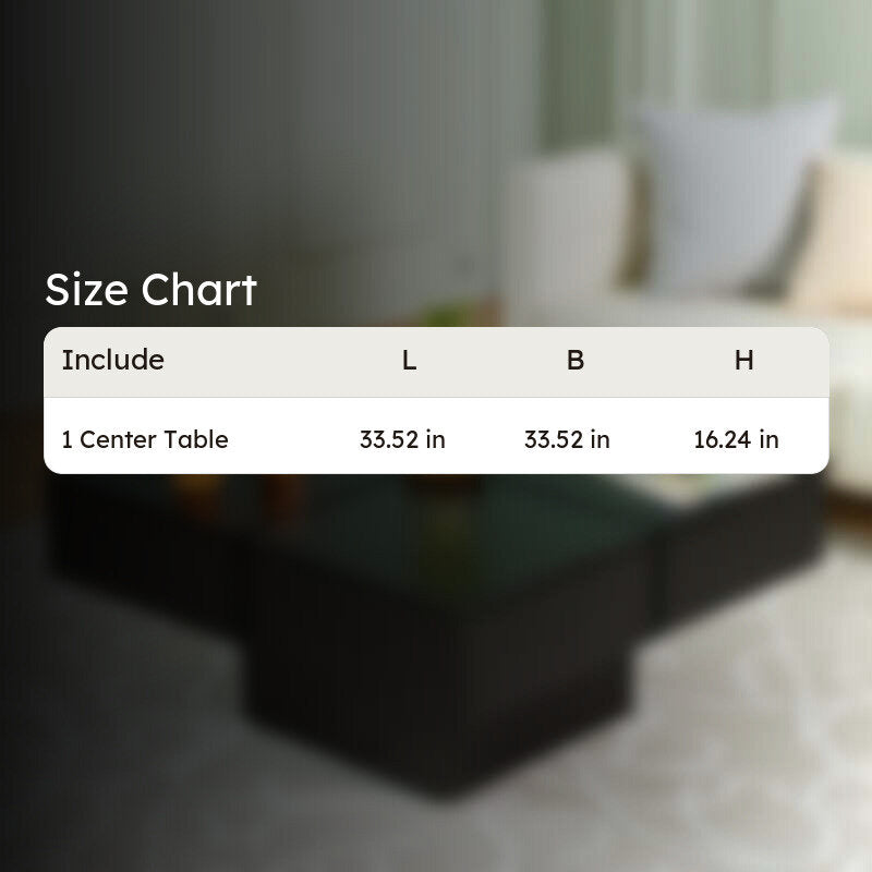 Tervon Sheesham Wooden Center Table - Black media 8