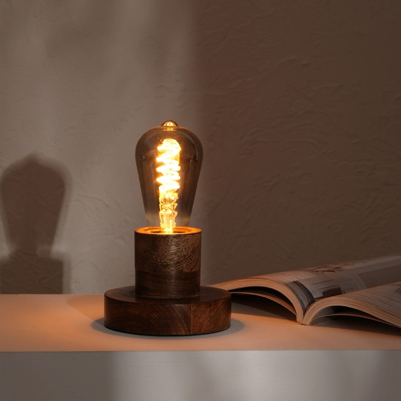 Fig Living Naked Bulb Glass Table Lamp - Brown media 8