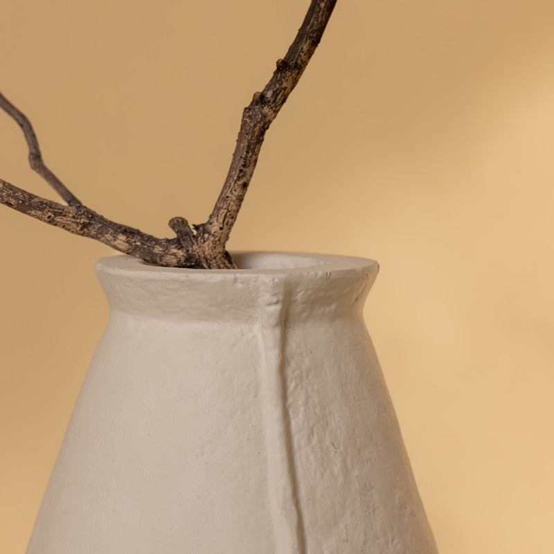 Fig Living Paper Mache Vase - 004 (Off- White) media 3