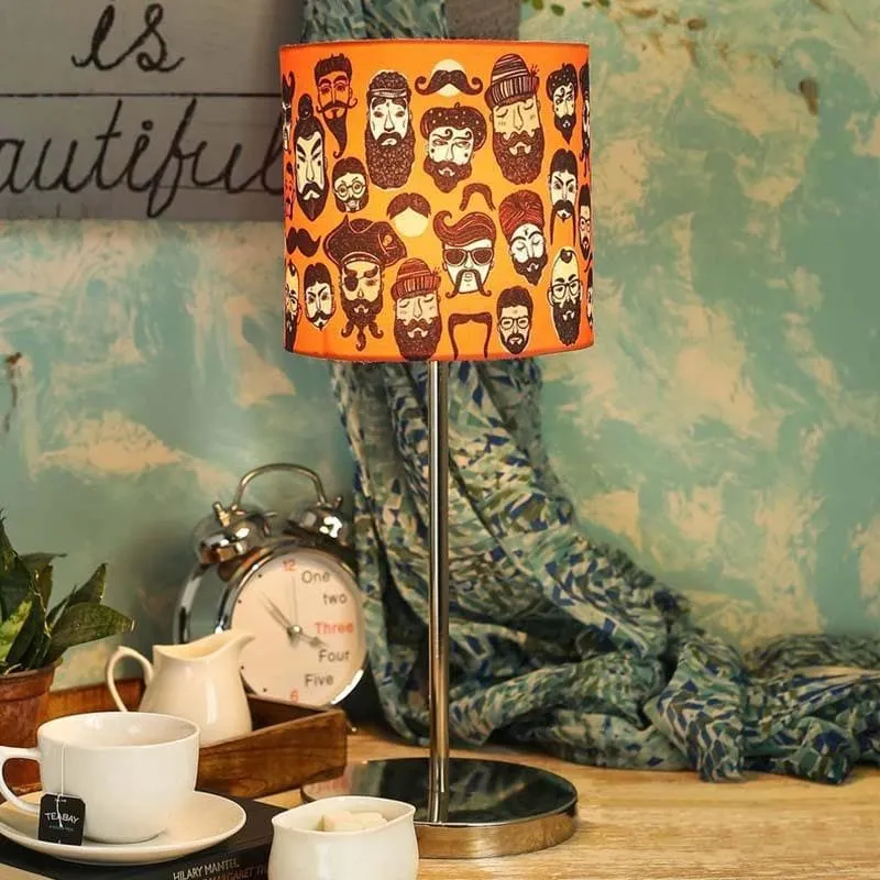 Beard Babble Fabric Table Lamp - Multicolor media 1
