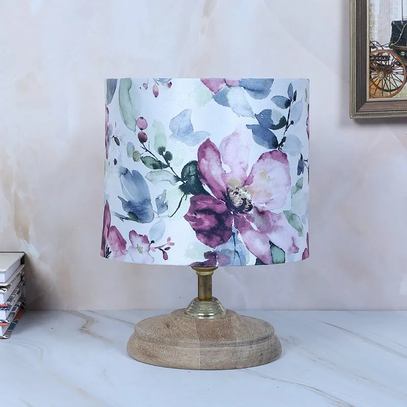 Lumikko Pebble Printed Mango Wood Table Lamp - Multicolor media 3