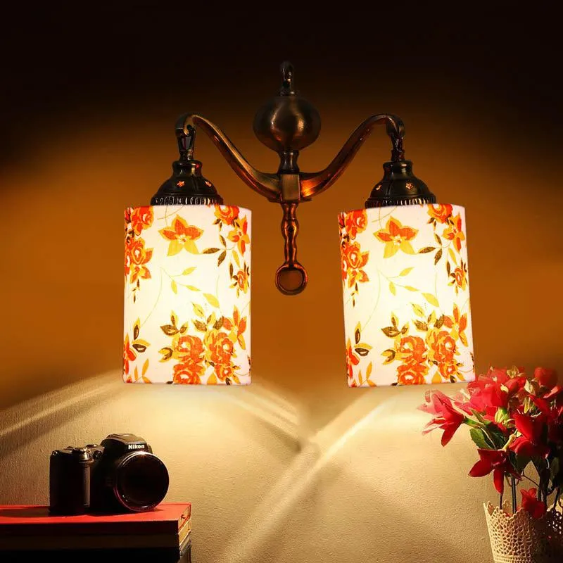 EverGlow Cylindrical Printed Metal Wall Lamp media 4