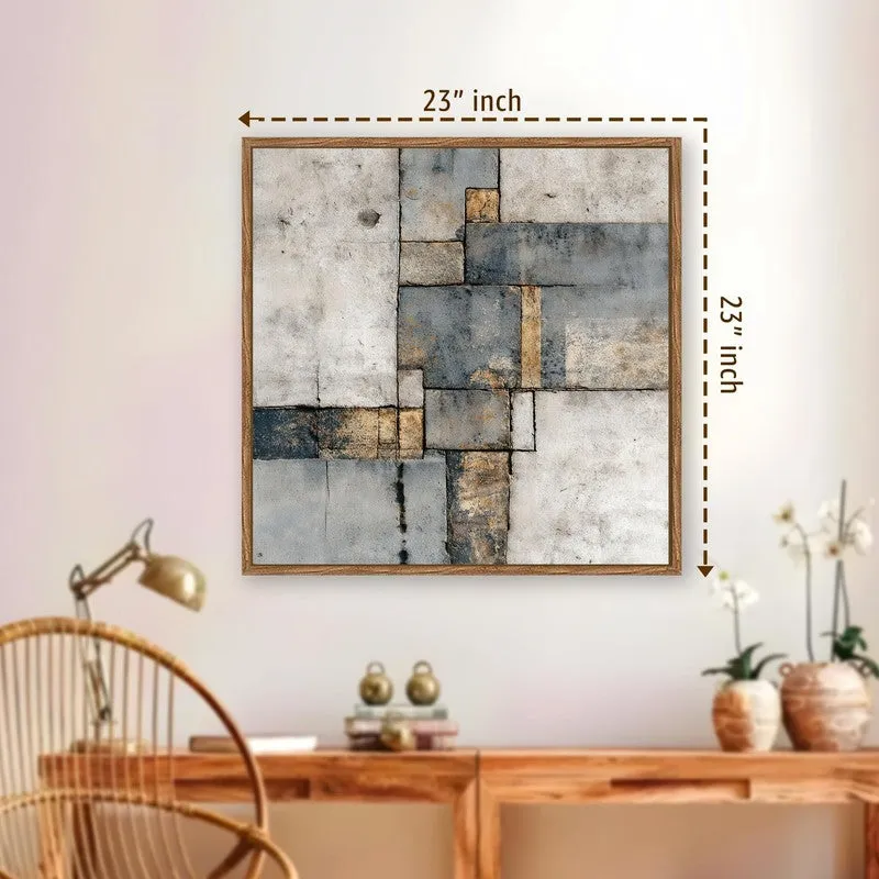 Abstract Layers Canvas Wall Art With Frame media 11