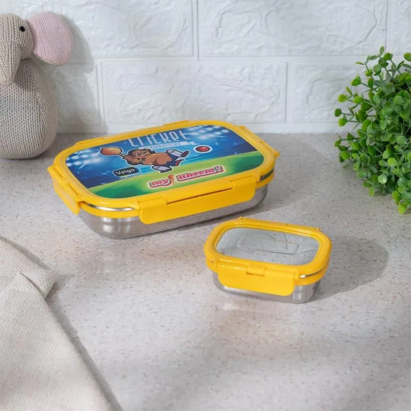 Cricket Wicket Yellow Lunch Box (775/150 mL) - Two Piece Set media 3