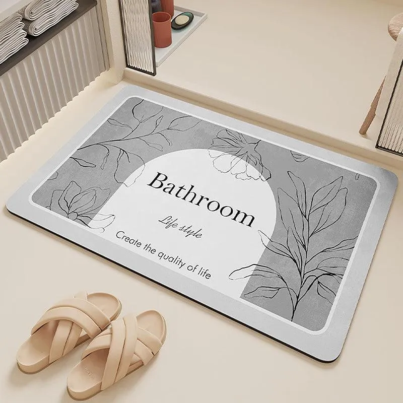 Ashen Meadow Rubber Bath Mat media 1