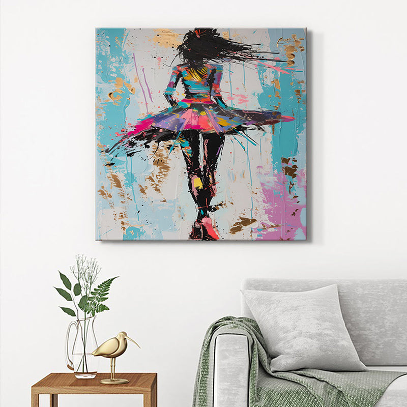 Dancer Abstract Wall Painting