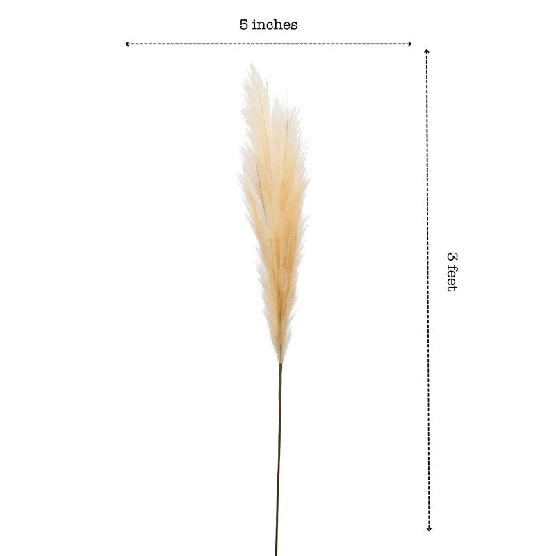 Artificial Realistic Pampas Sticks (Brown) - Set Of Three media 7