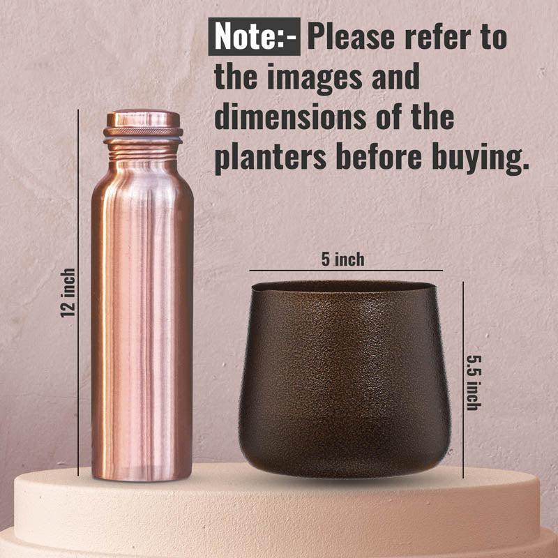 Nita Handcrafted Planter - Brown media 2
