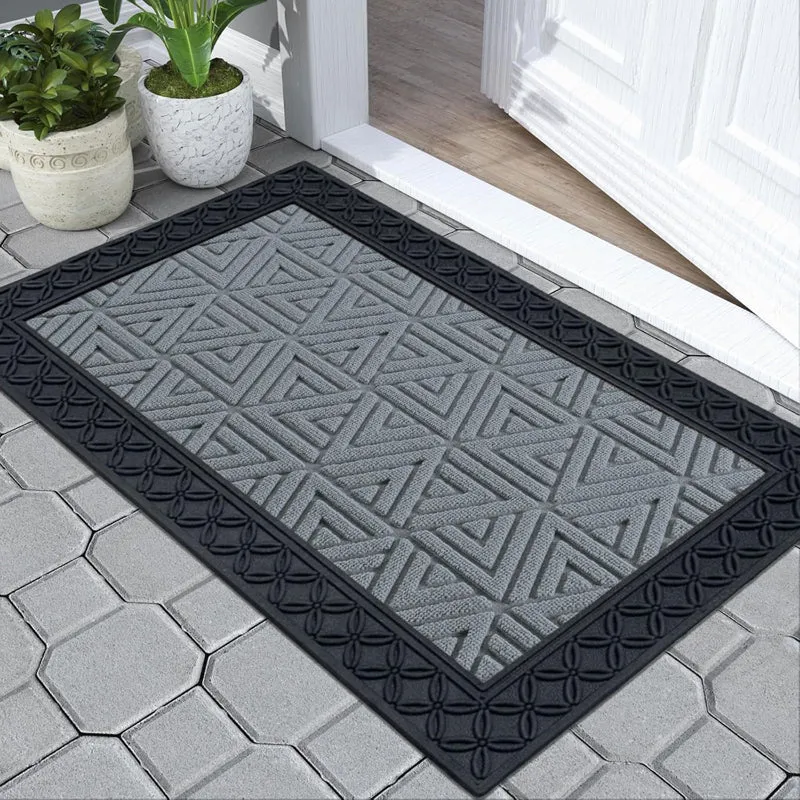 Coire Geo Coir Door Mats - Grey media 1