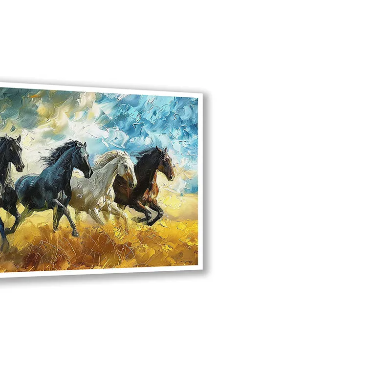 Equine Gallop Wall Art with White Frame media 5