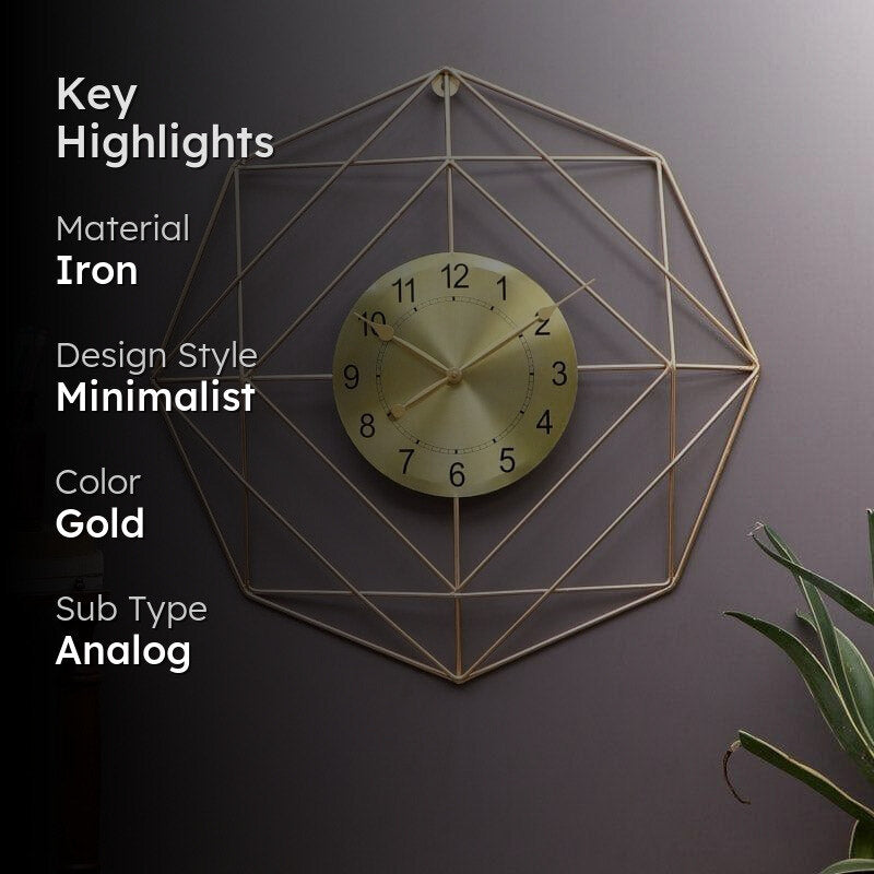 Hexagon Hora Wall Clock media 2