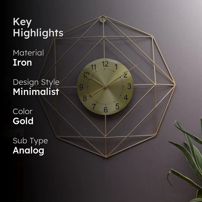 Hexagon Hora Wall Clock media 2