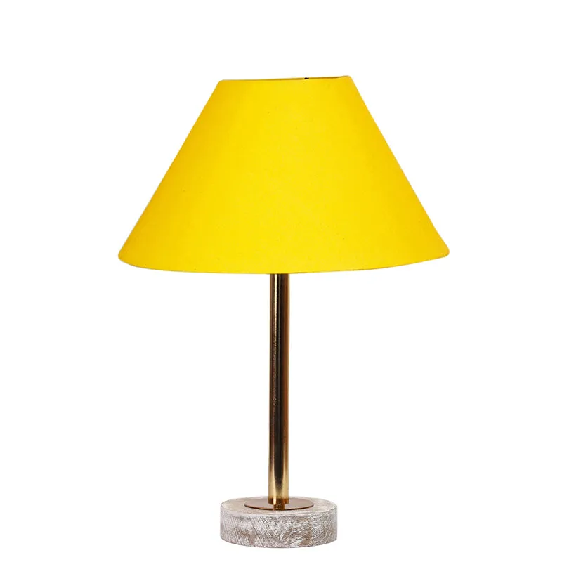 Cotin II Rodin Wooden Table Lamp - Yellow,Gold,White media 4