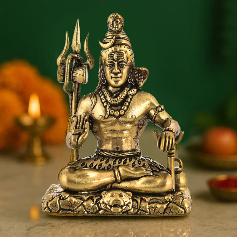 Divine Mahadeva II Brass Idol media 1