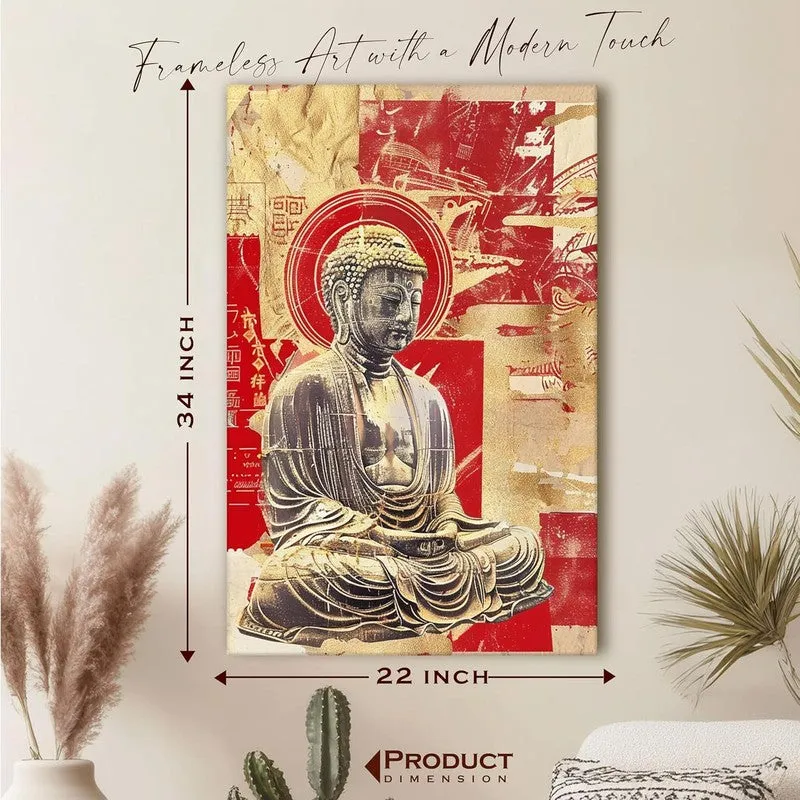 Crimson Buddha Wall Art Without Frame media 9