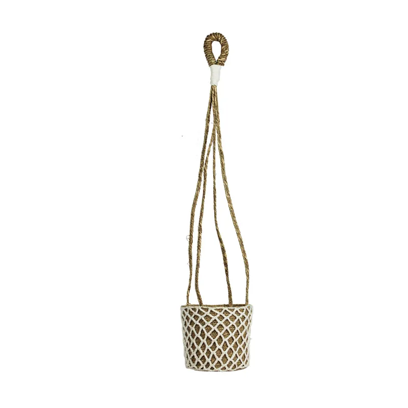 Tantaa Sea Grass Hanging Planter - White media 6