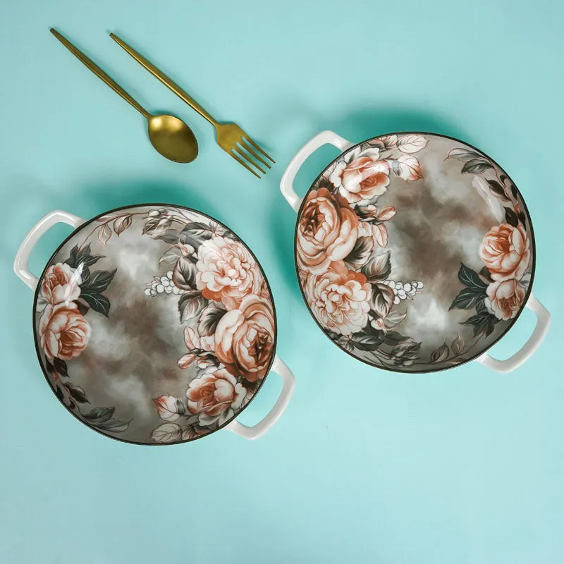 Maduva Floral Porcelain Platter - Set of Two media 4