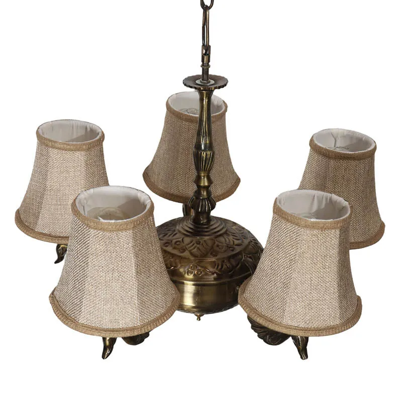 Snigdha Conical Golden Antique Ceiling Lamp media 4