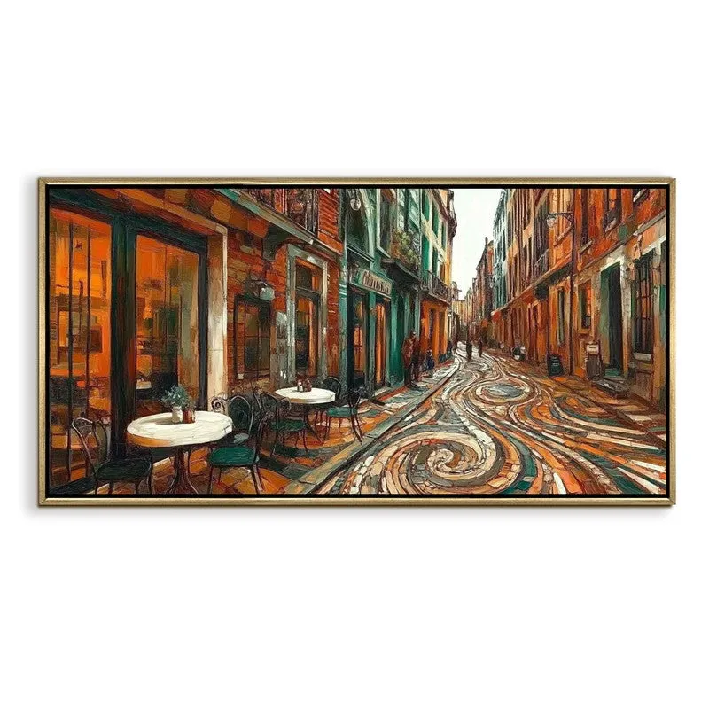 Cobblestone Symphony Canvas Wall Painting media 3