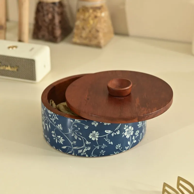 Indigo Vines Wood Roti Box media 1
