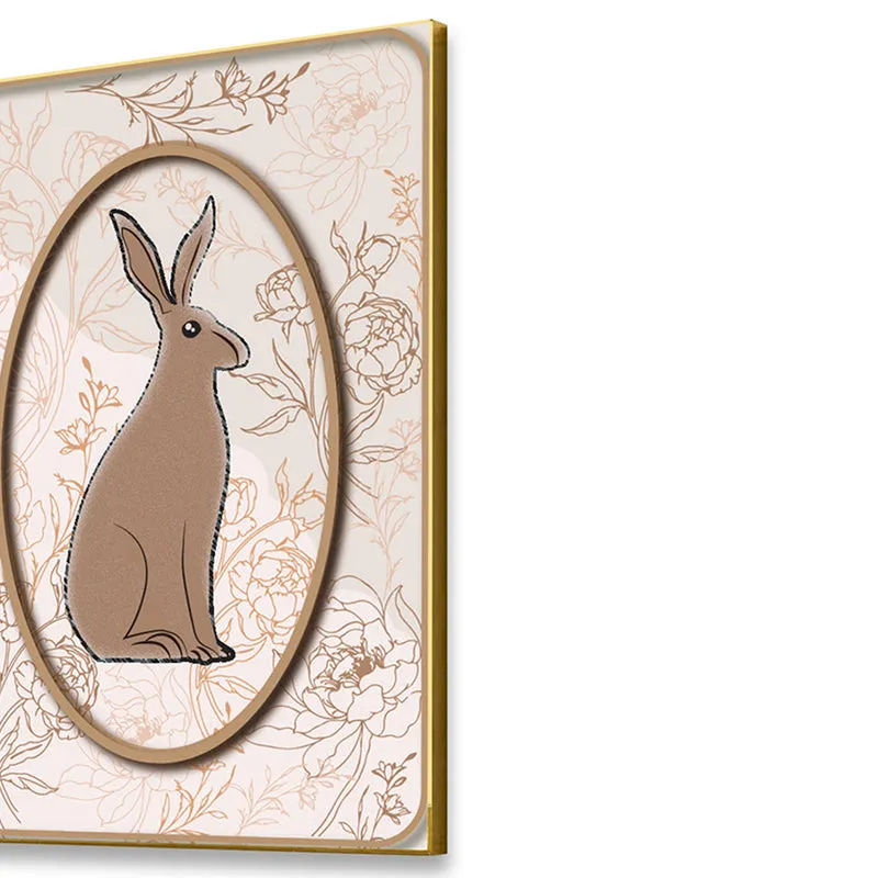 Bunny Vines Wall Art with Gold Frame media 5