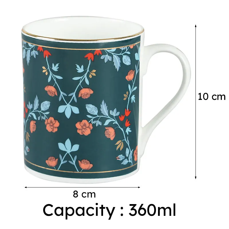 India Circus Caffeine & Vine Bone China Mug (360 mL Each) - Set Of Two media 7
