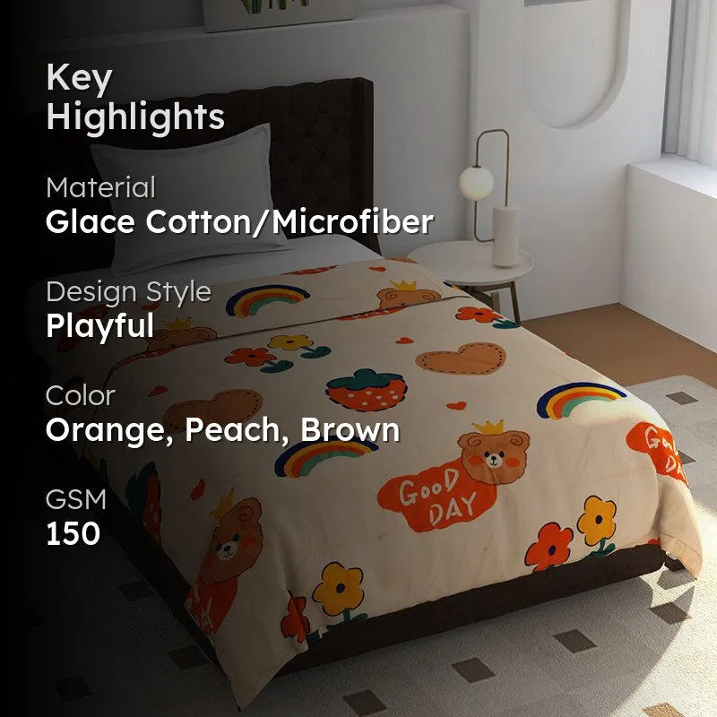 Good Day Teddy Kids Cotton Comforter - 150 GSM media 2