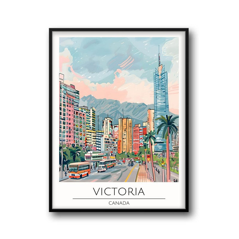 Vintage Victoria Framed Canvas Wall Painting media 5