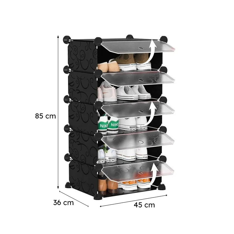 Pathline Black Plastic & Metal Shoe Racks media 10