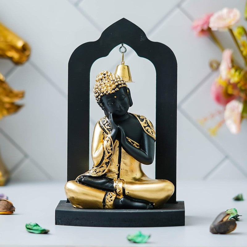 Nirvana Buddha Idol With Wooden Frame