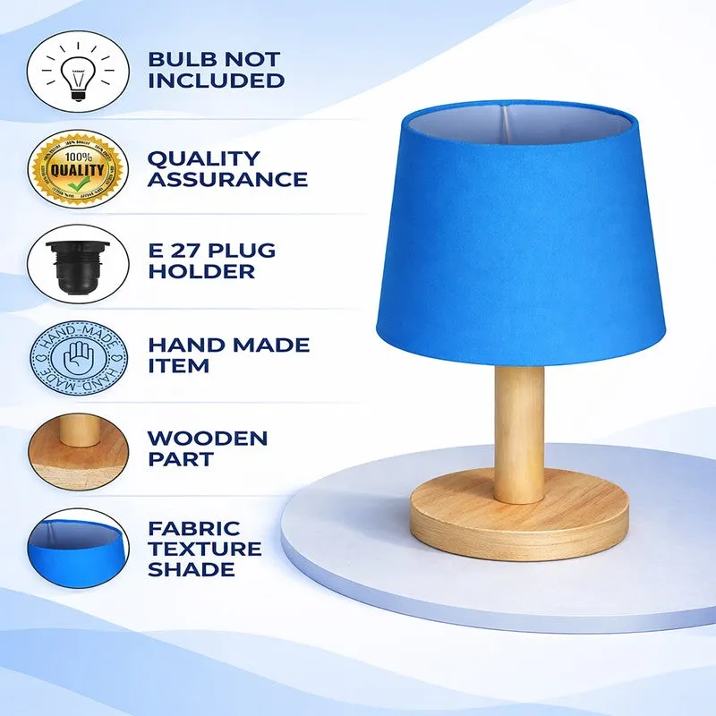 SolidGlow Wooden Table Lamp - Blue media 4