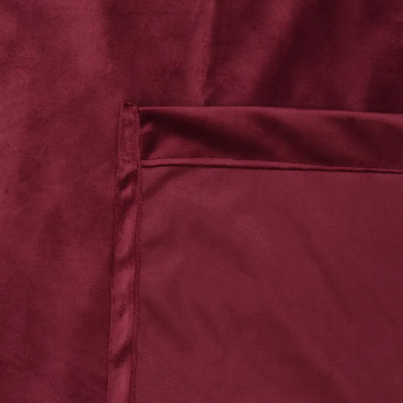 Cisco Solid Curtains (Maroon) - Set Of Two media 5