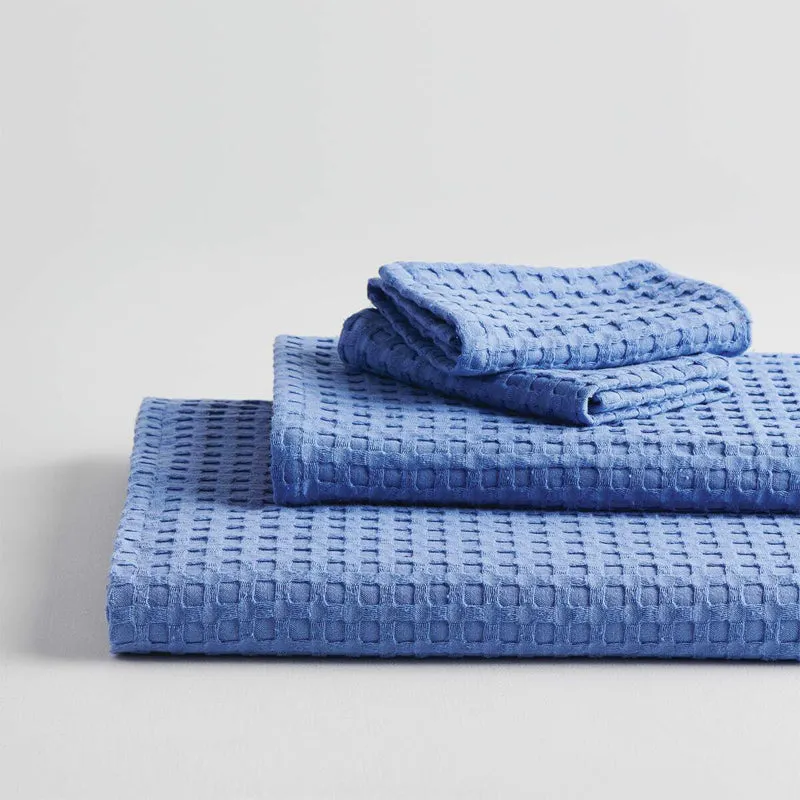 Alyssa Pebble Textured Waffle Towel Combo (Cobalt) - Four Piece Set media 5