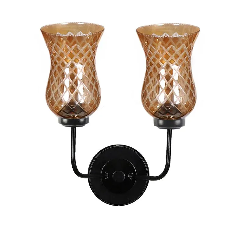 Honey Glow Dual Base Glass Wall Lamp media 9