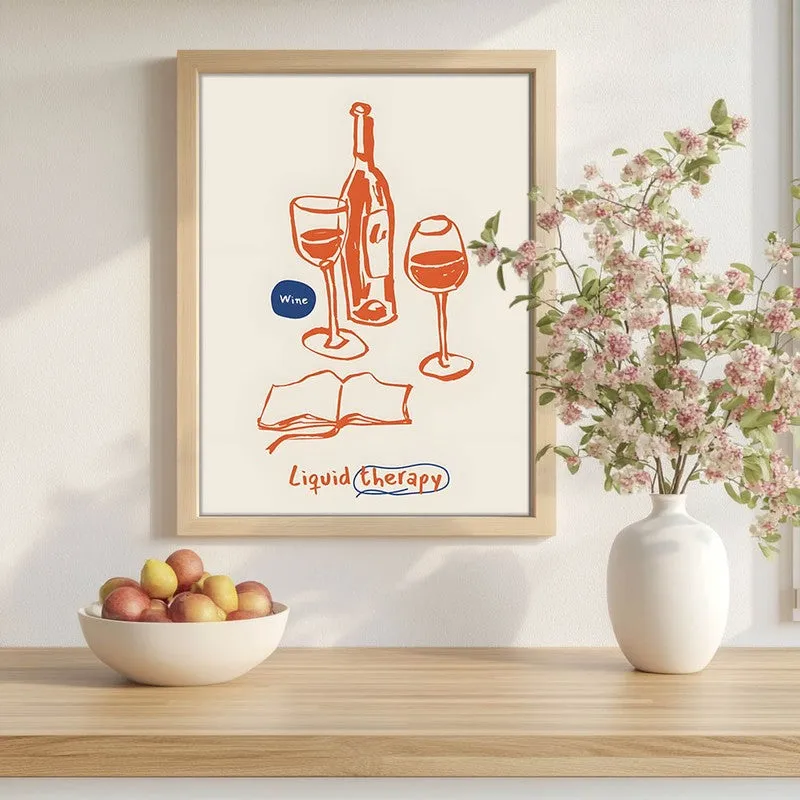 Scarlet Sangria Archival Canvas Wall Art - Brown media 1