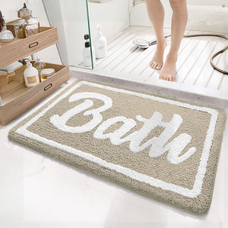 Bath Time Microfiber Bath Mat - Beige media 3