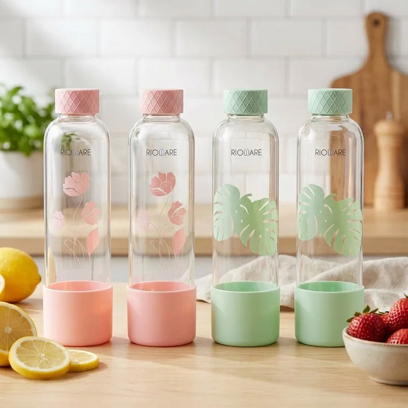 Rioware PureSip Everyday Bottle (Pink & Green, 750 mL Each) - Set Of Four media 1