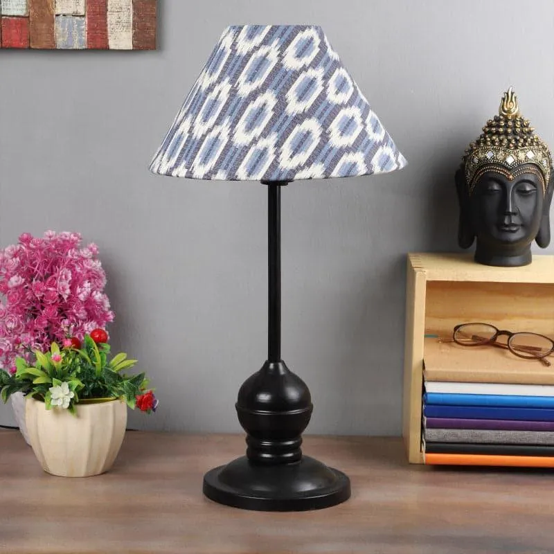 Lois Lura Fabric Table Lamp - Blue,White media 3