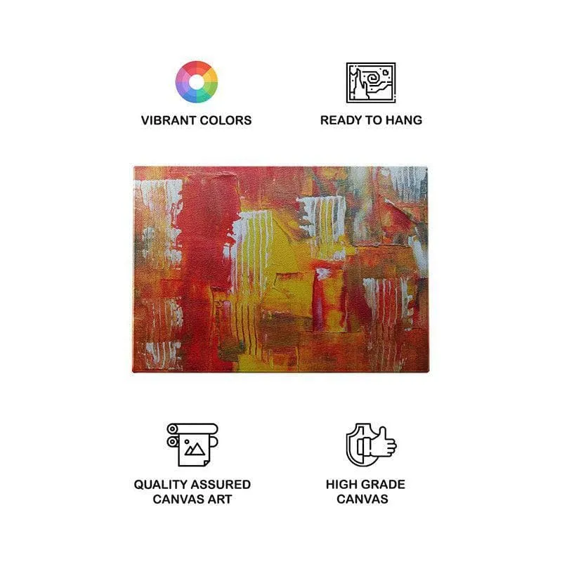 Crimson Abstract Canvas Wall Painting - Gallery Wrap media 4