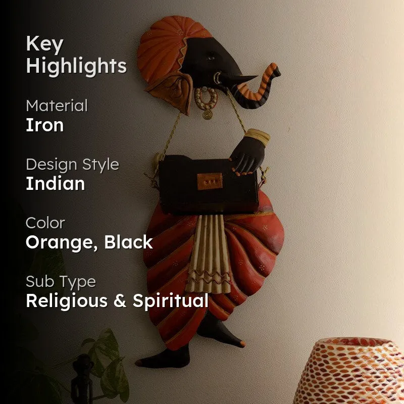 Vinayaka Sangeeth Harmonium Religious Iron Wall Accent media 2