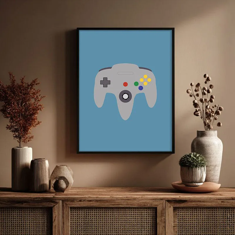 Joystick Saga Framed Canvas Wall Painting media 3