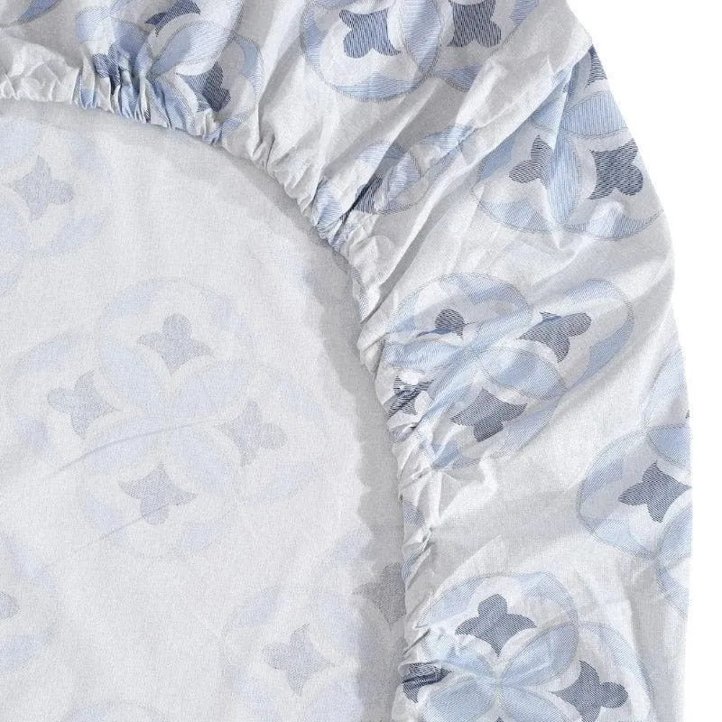 Gienna Printed Cotton Bedsheet (Blue) - 200 TC media 6