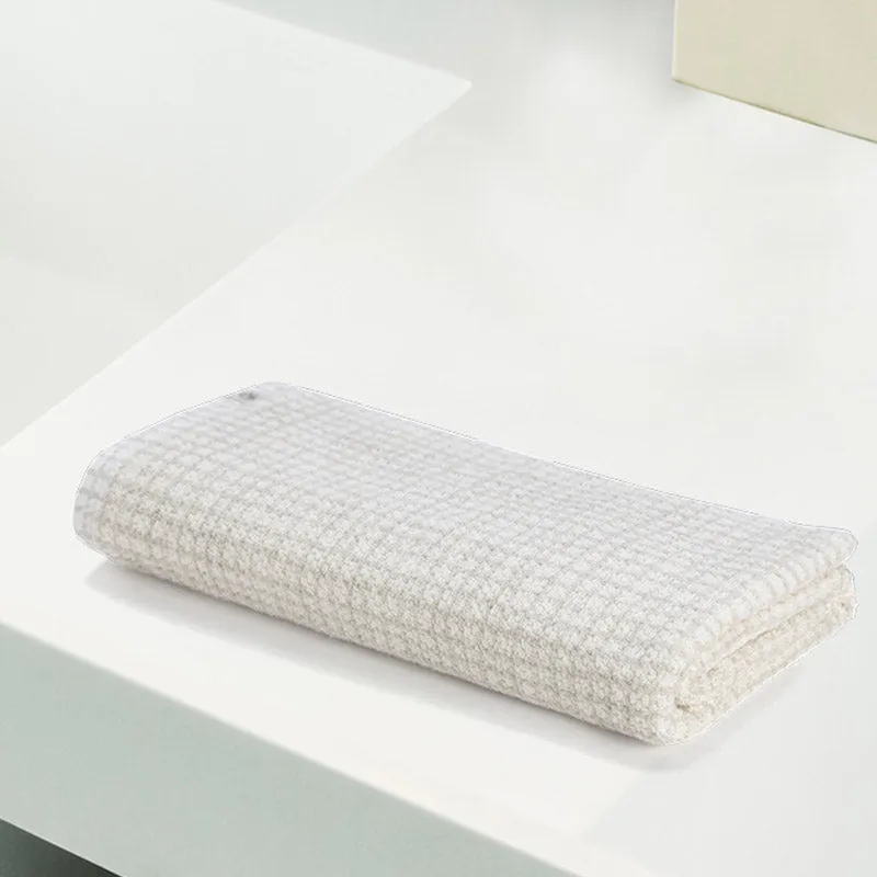 Madras Terry Cotton Bath Towel - White media 1