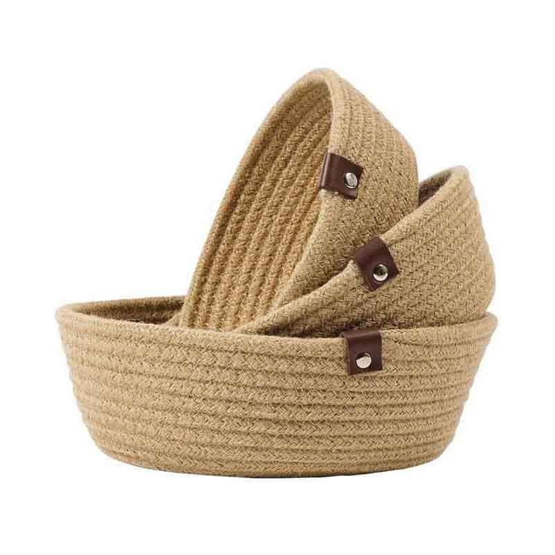 Latte Jute Storage Basket - Set Of Three media 5