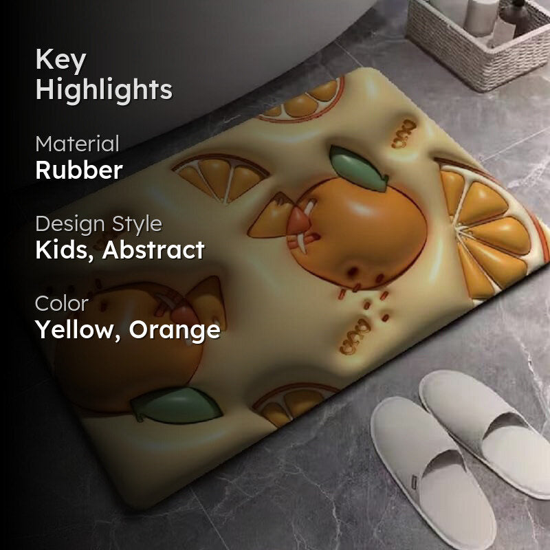 Citrus Blast Anti-Skid Rubber Bath Mat media 2