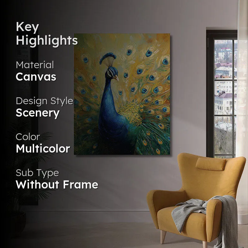Peacock Majesty Wall Painting media 2