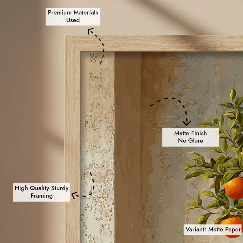 Amber Orchard Canvas Wall Painting - Brown Frame media 7