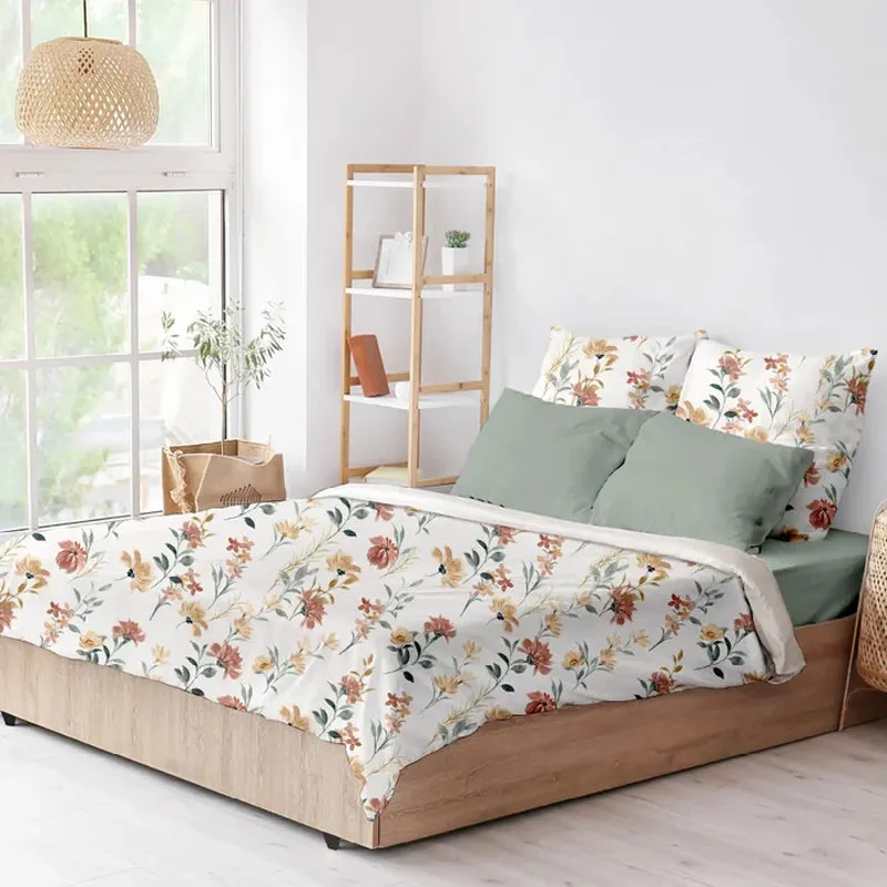 Wild Bloom Printed Cotton Duvet Cover media 1