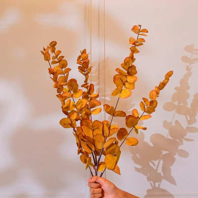 Faux Eucalyptus Leaf Stick (Brown) - 41 CM media 3