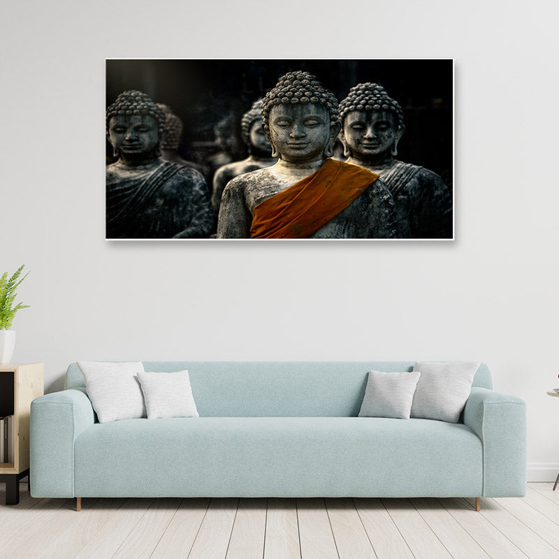 Buddha And Diciples Canvas Wall Painting